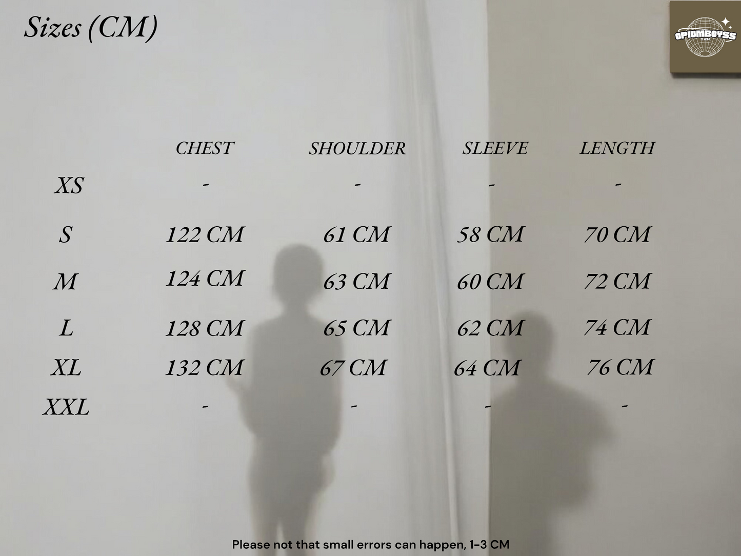 Y2K Hoodie | Y2K Aesthetic | Size Chart