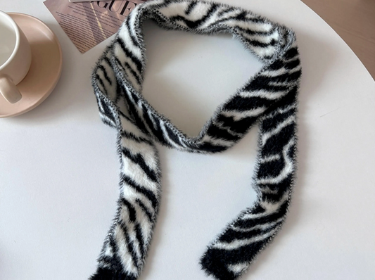 Oversized Scarf | Y2K Aesthetic | Zebra Stripes