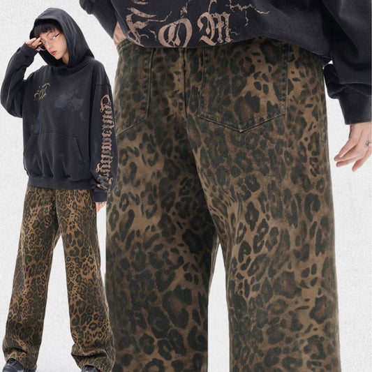 Leopard Print Pants | Y2K Aesthetic | multiple angles