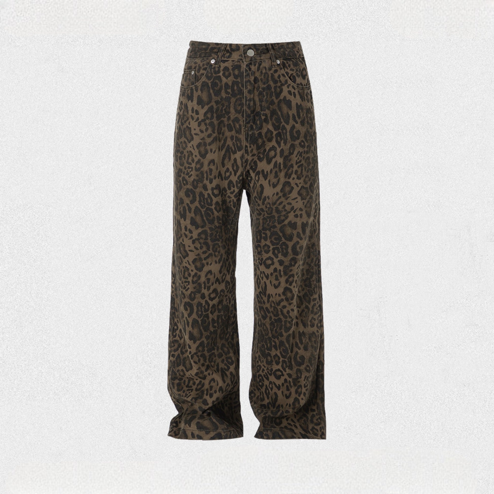 Leopard Print Pants | Y2K Aesthetic | front side