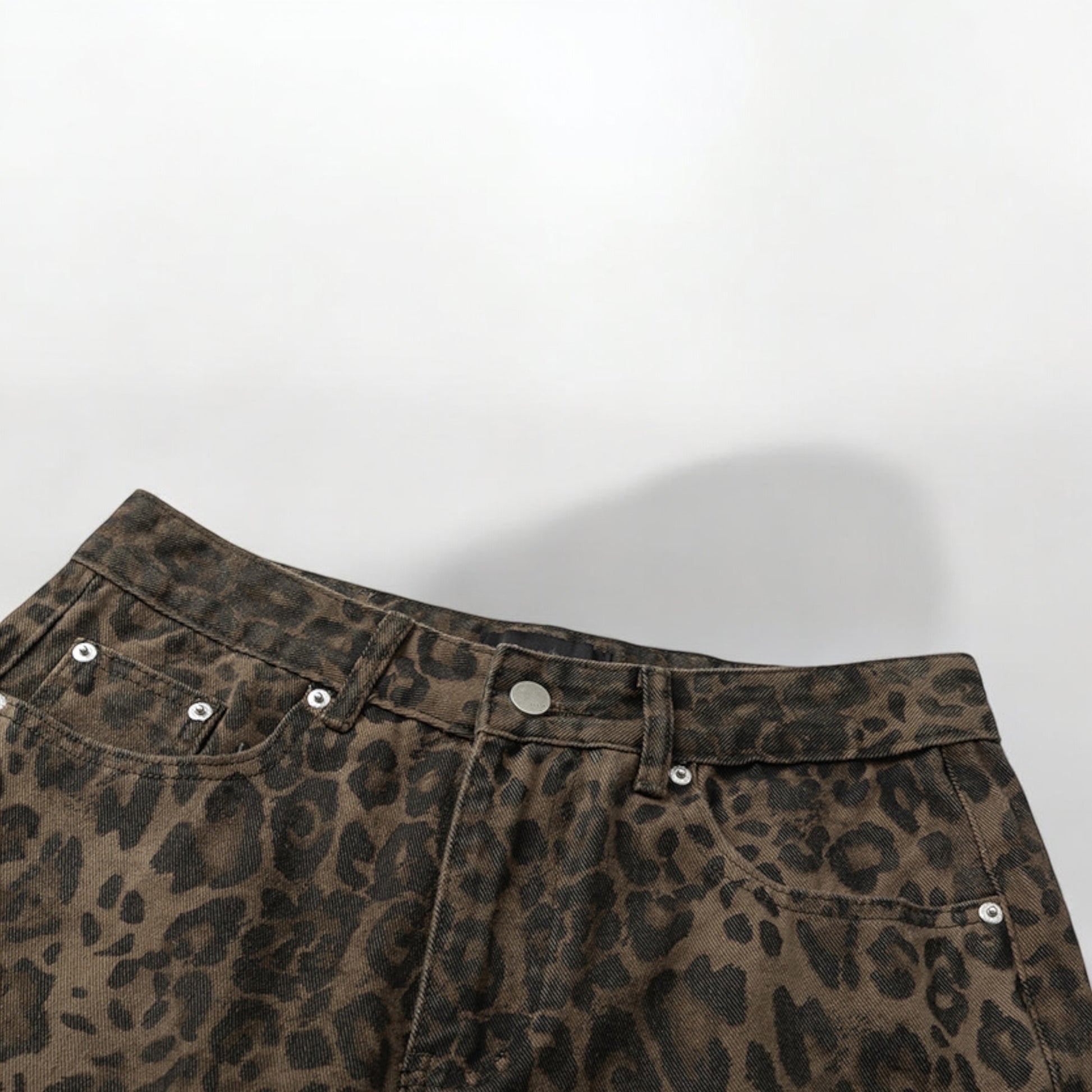 Leopard Print Pants | Y2K Aesthetic | close up from the top