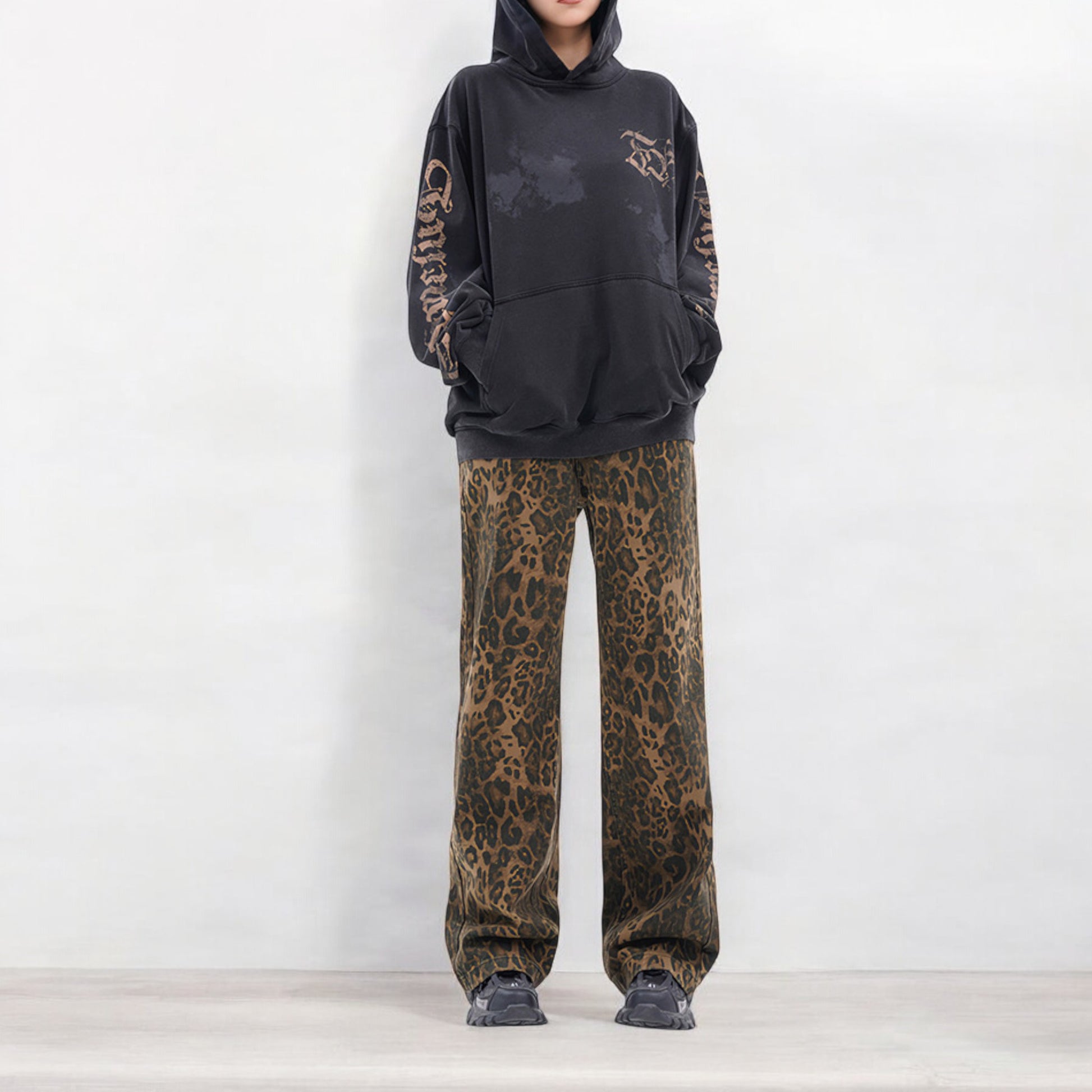 Leopard Print Pants | Y2K Aesthetic | product being worn