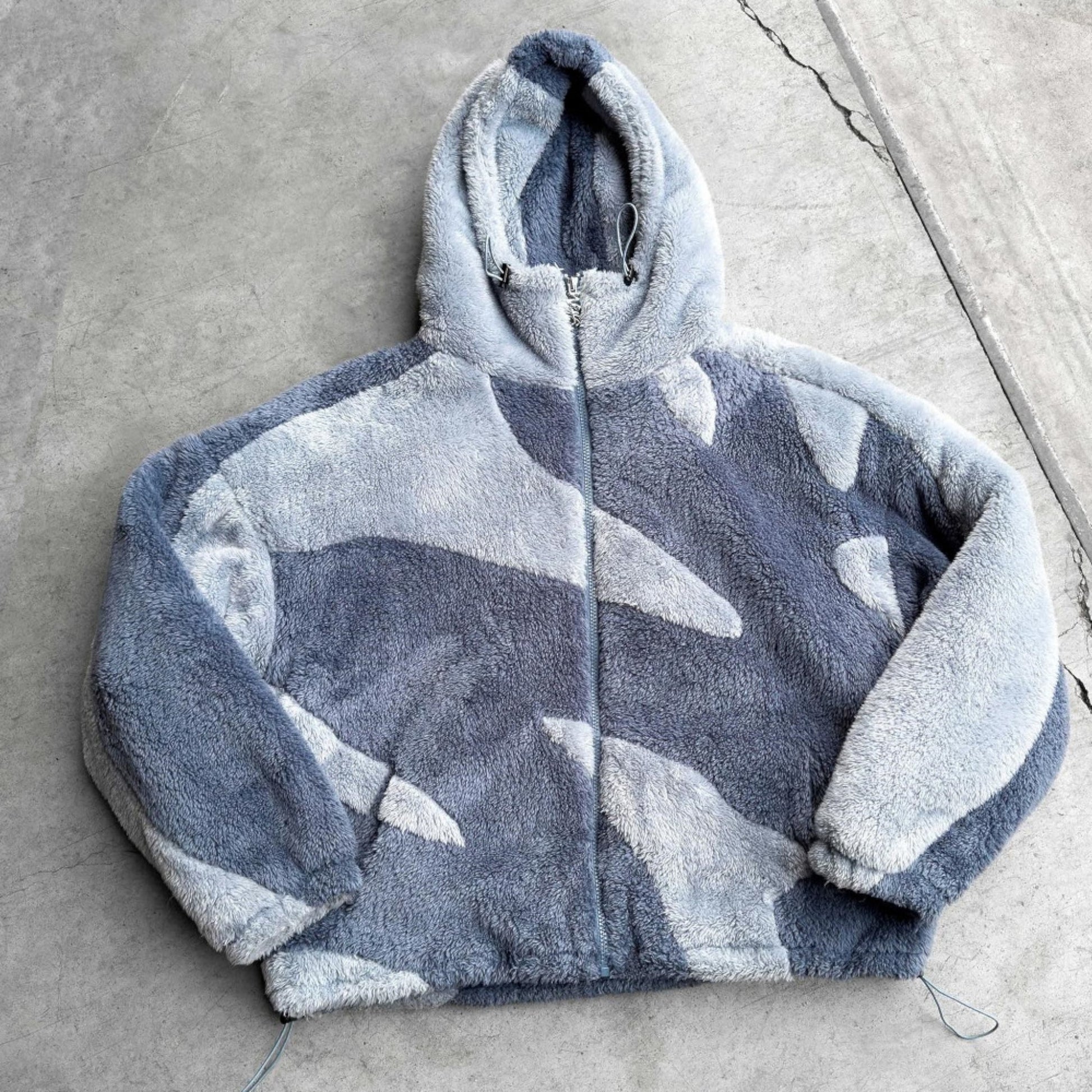 Y2K Fleece Jacket | Gray | Y2K Aesthetic | front side