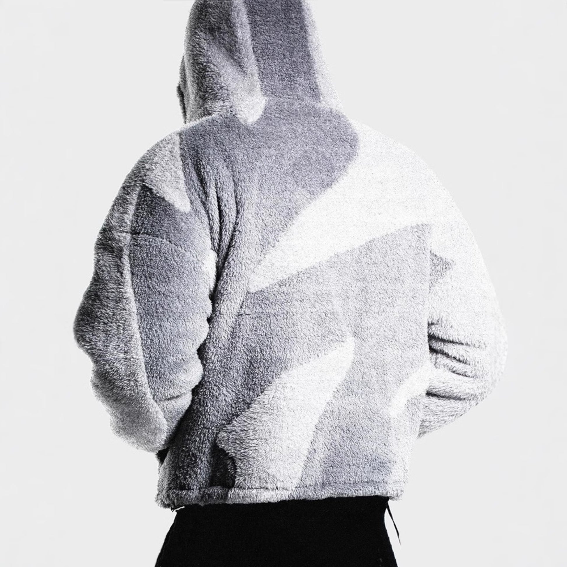 Y2K Fleece Jacket | White | Y2K Aesthetic | back side