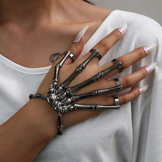 Hand Chains | Slave Bracelet | Y2k Aesthetic | Gray Variant