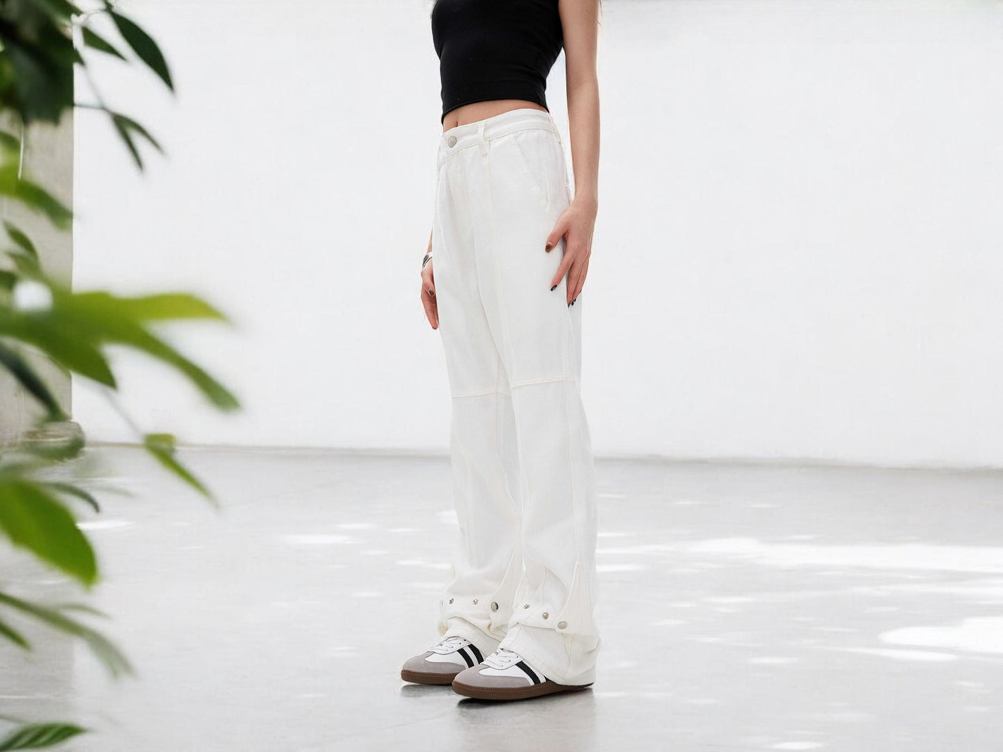 Vintage Baggy Pants - Black and White | Y2K Fashion