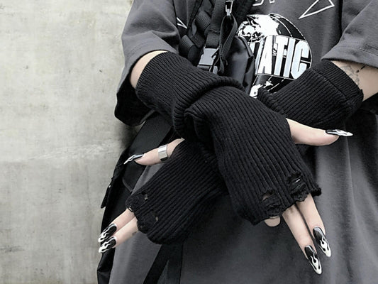 Fingerless Goth Sleeves | Y2K Fashion