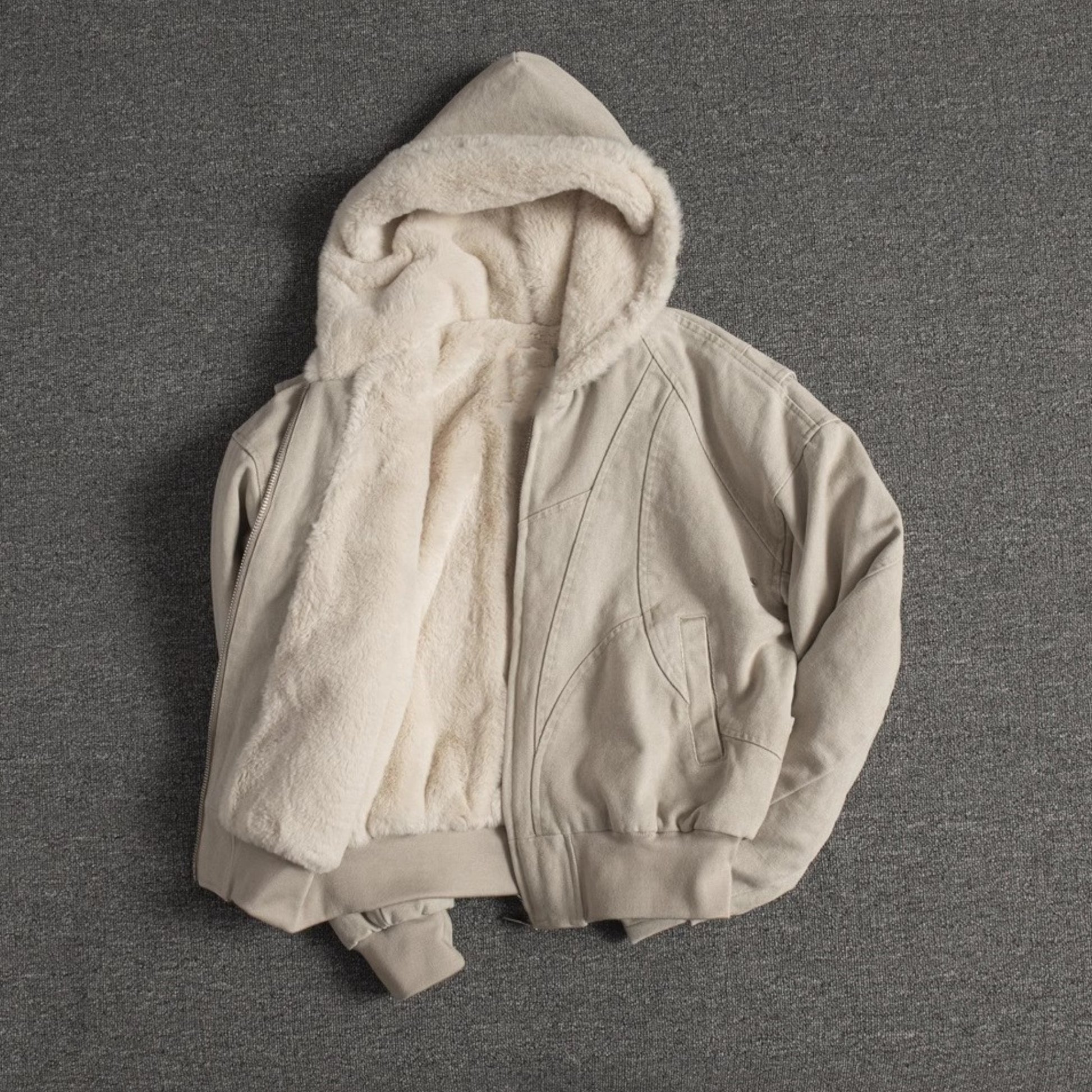 Padded Jacket | White | Y2K Aesthetic | detailed