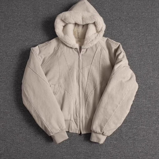 Padded Jacket | White | Y2K Aesthetic | main picture