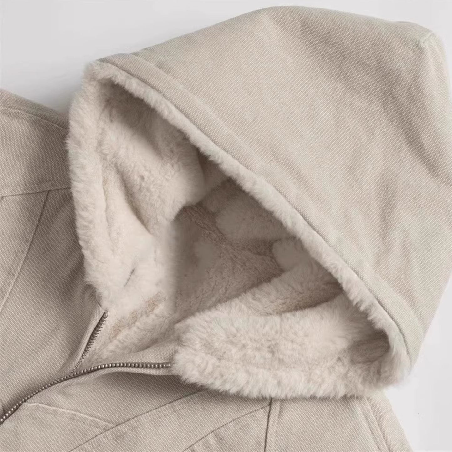 Padded Jacket | White | Y2K Aesthetic | close up