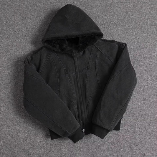 Padded Jacket | Black | Y2K Aesthetic | detailed